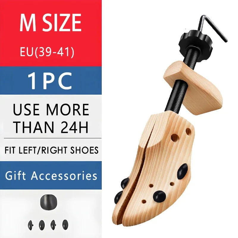 1/2 Pc Wooden Shoe Trees Adjustable Shoe Stretcher Expander Women Unisex Length Width shoes Extender Keeper Heels