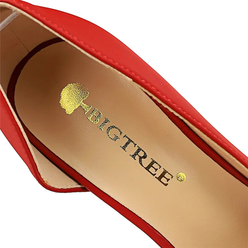 Women High Heels Blue Pumps Lady Wedding Evening Party Purple Peach Heels Silk Satin Nightclub Prom Dress Shoes