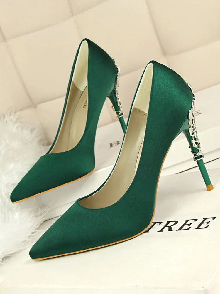 Women Shoes Spring Women Pumps Sequin Wedding Shoes Stilettos Metal Decoration Heels Natalia Home Fashion Natalia Home Fashion