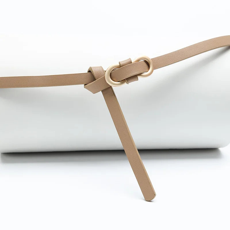 Black White Adjustable PU Leather Women Thin Belts Dress Coat Pant Skinny Ladies Waistband Strap Gold Buckle Female Waistbelt Natalia Home Fashion Natalia Home Fashion