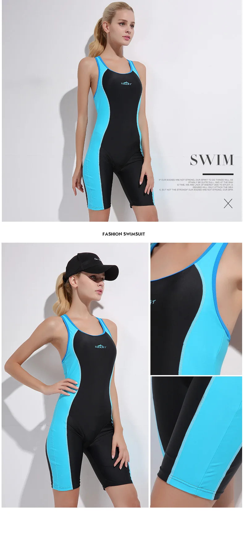 Swimwear Women's Sports Swimwear Conservative Covering Belly Slim Hot Spring Student Girl Open Back Swimwear