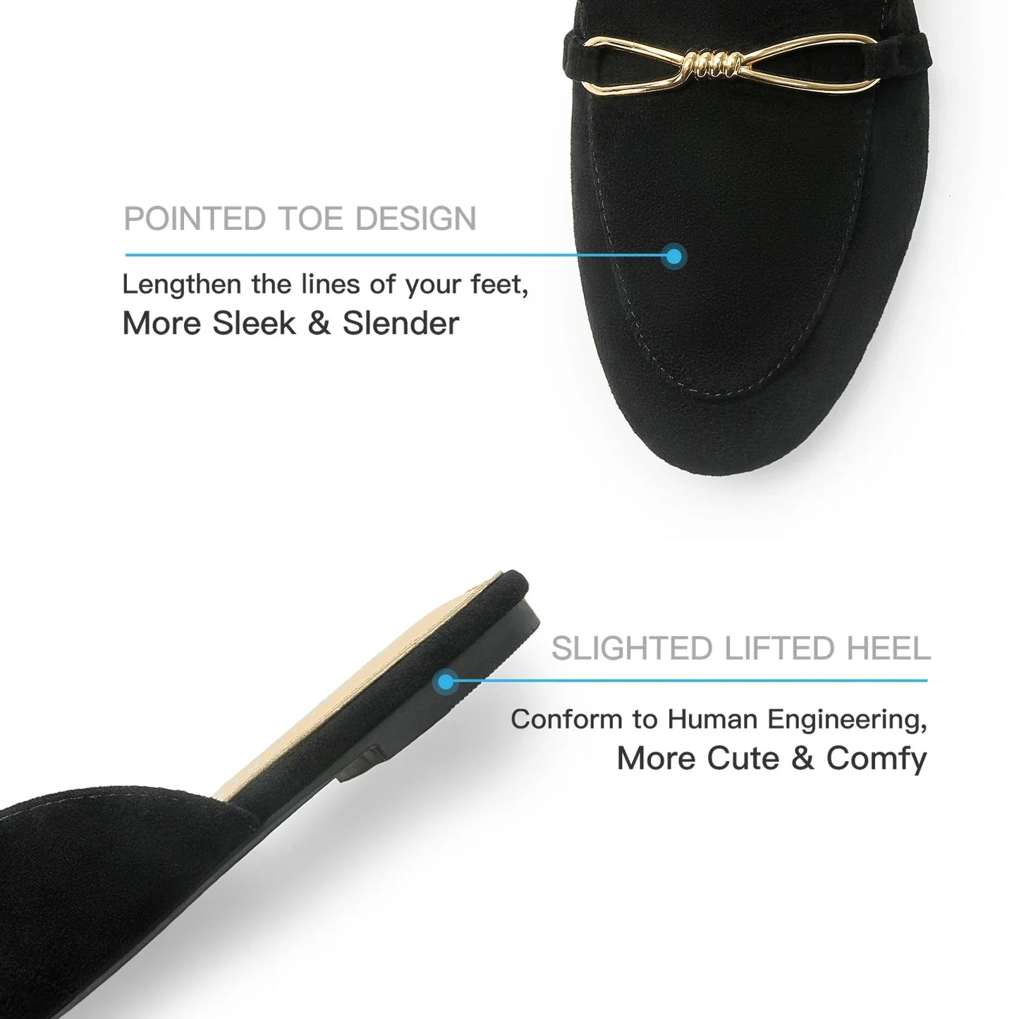 Fashion Pointed Toe Half Slippers Women Flat Shoes Ladies Slides Outside Mules Designer Sandals Summer Sandal