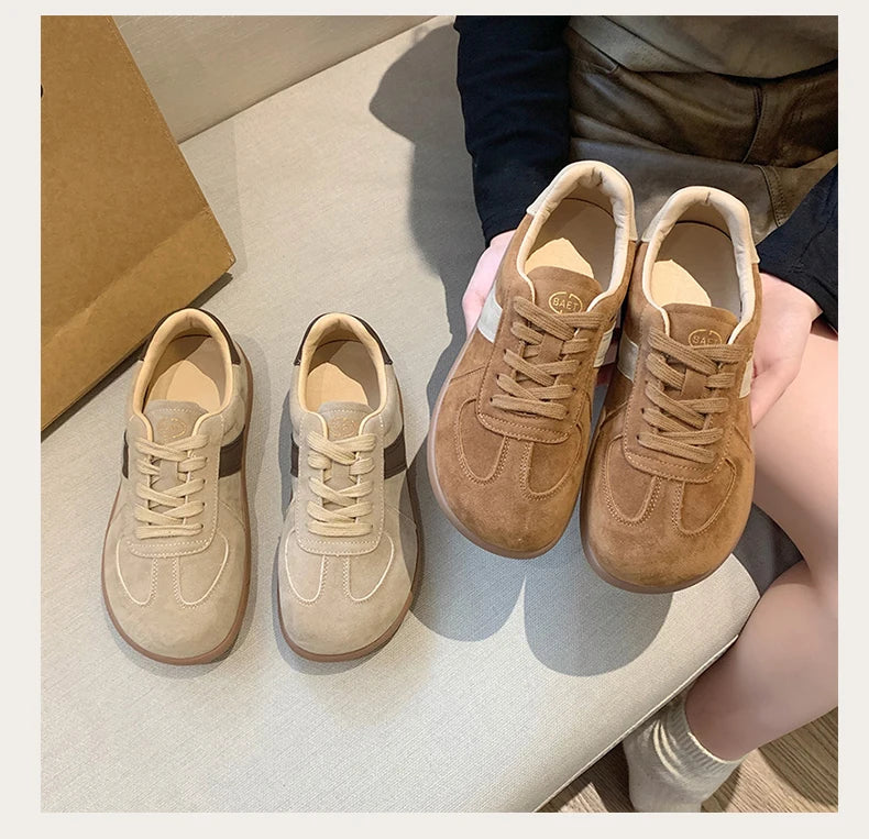 Fashion Trend Women's Casual Shoes College Style Wide Toe Soft Comfortable Flat Shoes Outdoor Casual Sports Shoes
