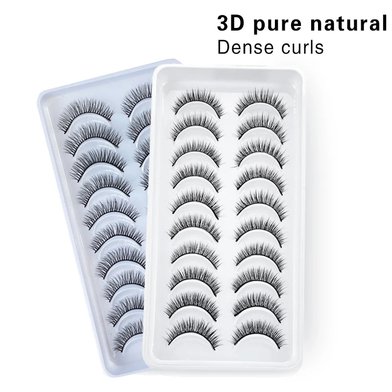 DEVOSERVICE Lashes 6/10pairs Natural Short False Eyelashes 3D Mink Lashes Extensions False Eyelashes Faux Cils Makeup Wholesale Natalia Home Fashion Natalia Home Fashion