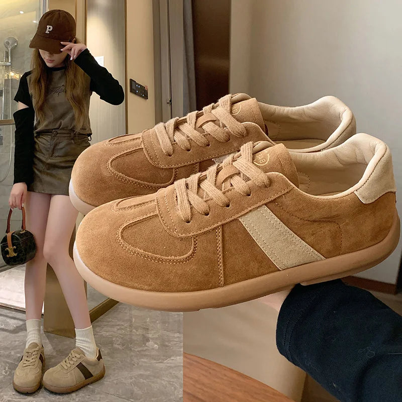 Fashion Trend Women's Casual Shoes College Style Wide Toe Soft Comfortable Flat Shoes Outdoor Casual Sports Shoes