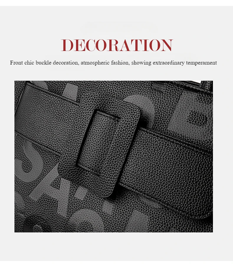 Bags for Women Trend Large-capacity Tote Bag, High Quality PU Leather Women's Retro Fashion Letter Handbag, Shoulder Bag