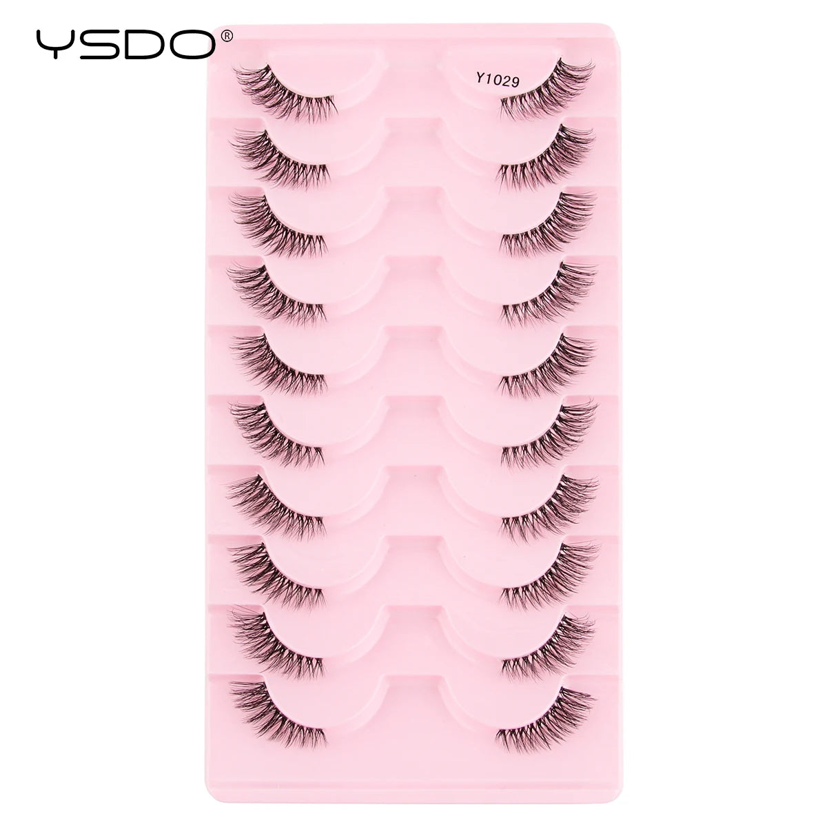 YSDO Natural Mink Eyelashes 3/6/10 Pairs Wispy Faux 3D Mink Lashes Short Fluffy Half False Eyelash Makeup Tools Cat Eye Lashes Natalia Home Fashion 10pairs-Y1029 Natalia Home Fashion
