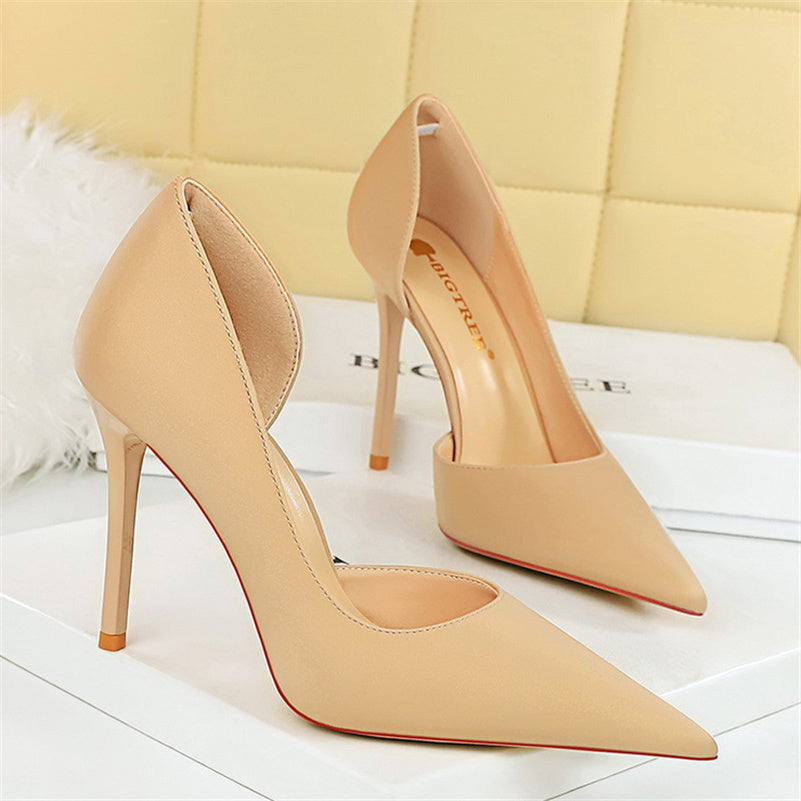 Women High Heels Blue Pumps Lady Wedding Evening Party Purple Peach Heels Silk Satin Nightclub Prom Dress Shoes