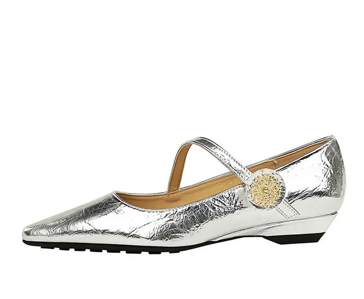 Spring Women's Shoes Classic Style Fashion Pointed Toe Daily Commuter Women's Mary Jane Party Ladies Shoes