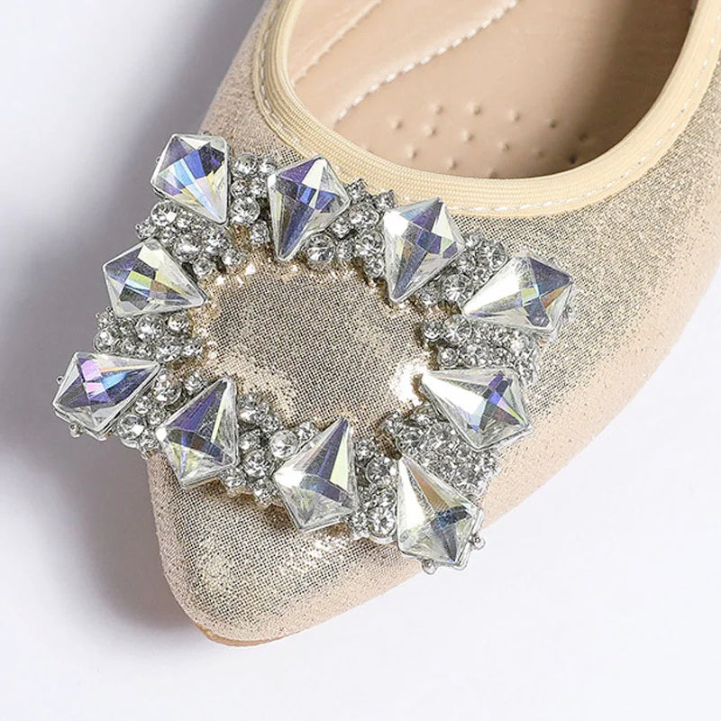 Flat Women Shoes Slip On Rhinestone Fashion Female Loafers Breathable Ballet Flats for Women