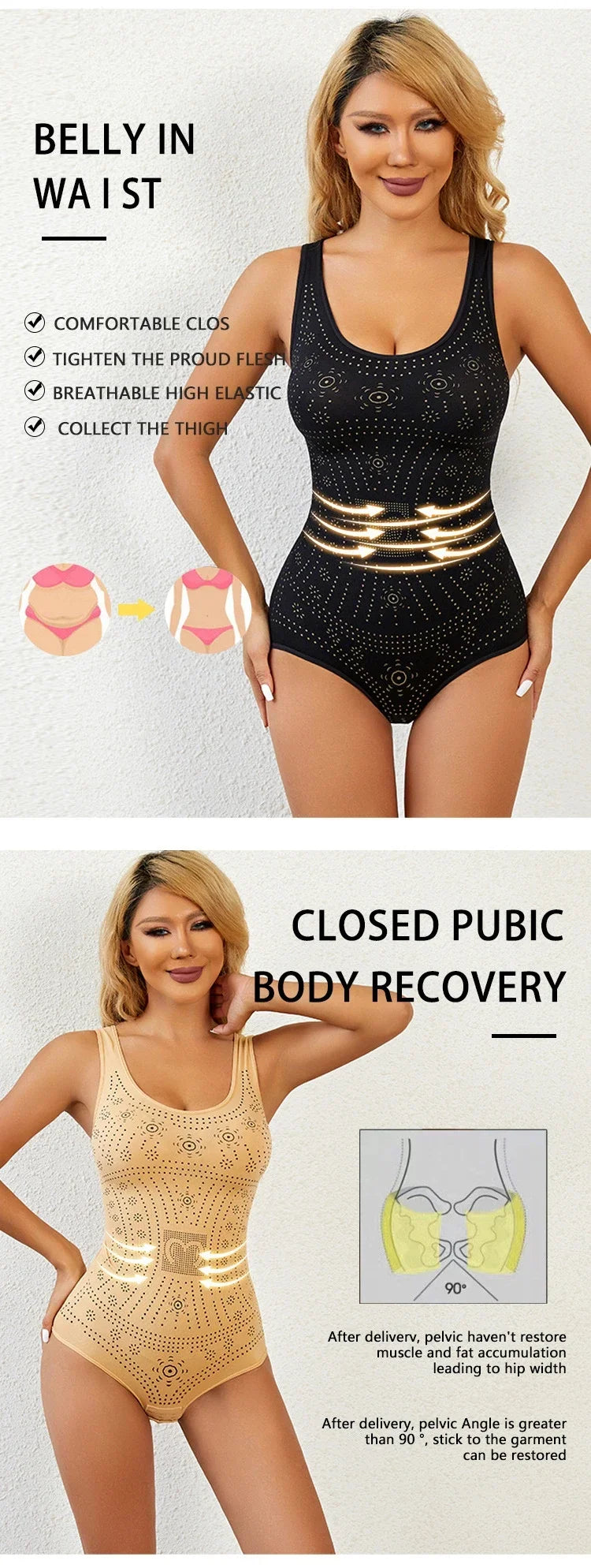 Seamless bodysuit printed plus size tummy control shapewear flat belly slimming full body shaper corset underwear women tank top