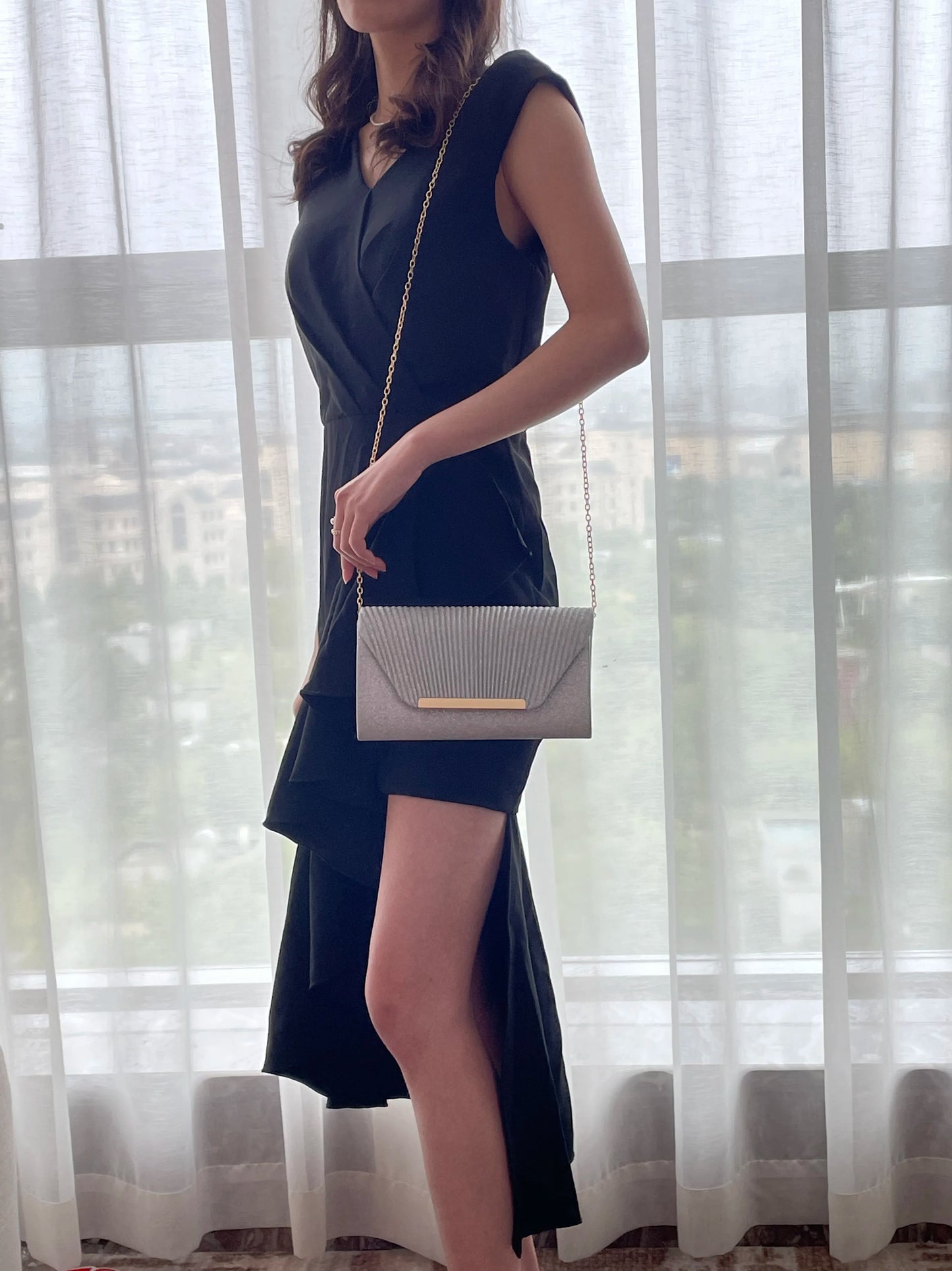 Fashion Elegant Clutch Bag Chain Dinner Bag Bride Bridesmaid Lady Handbag