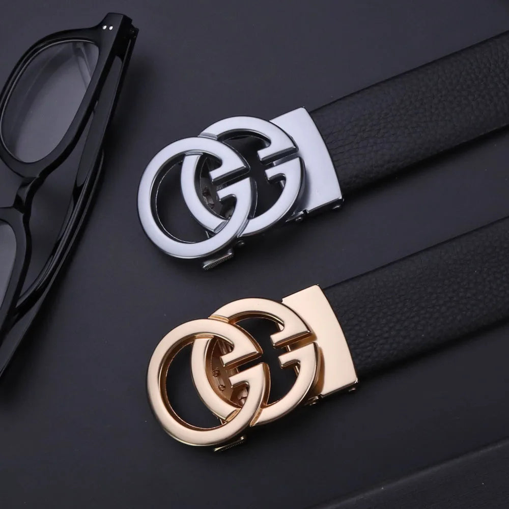 Business Men Belts Luxury Brand Famous Genuine Leather Male Belts for Women High Quality Designers Double G Buckle jeans Strap Natalia Home Fashion Natalia Home Fashion