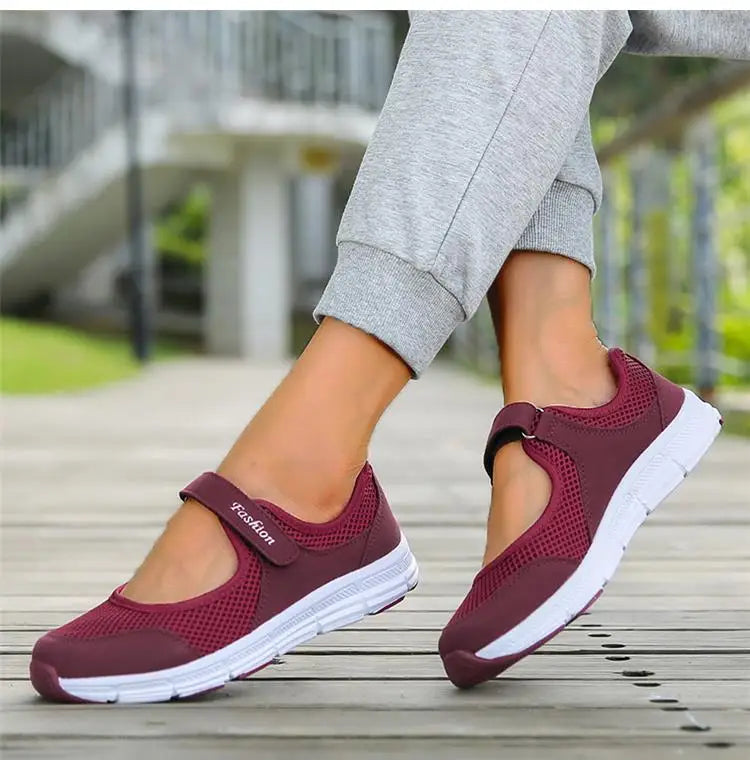Fashion Women's Sneaker Comfortable Ladies Shoes Mesh Fabric Sneaker Women Platform Tennis Casual Sneaker Woman