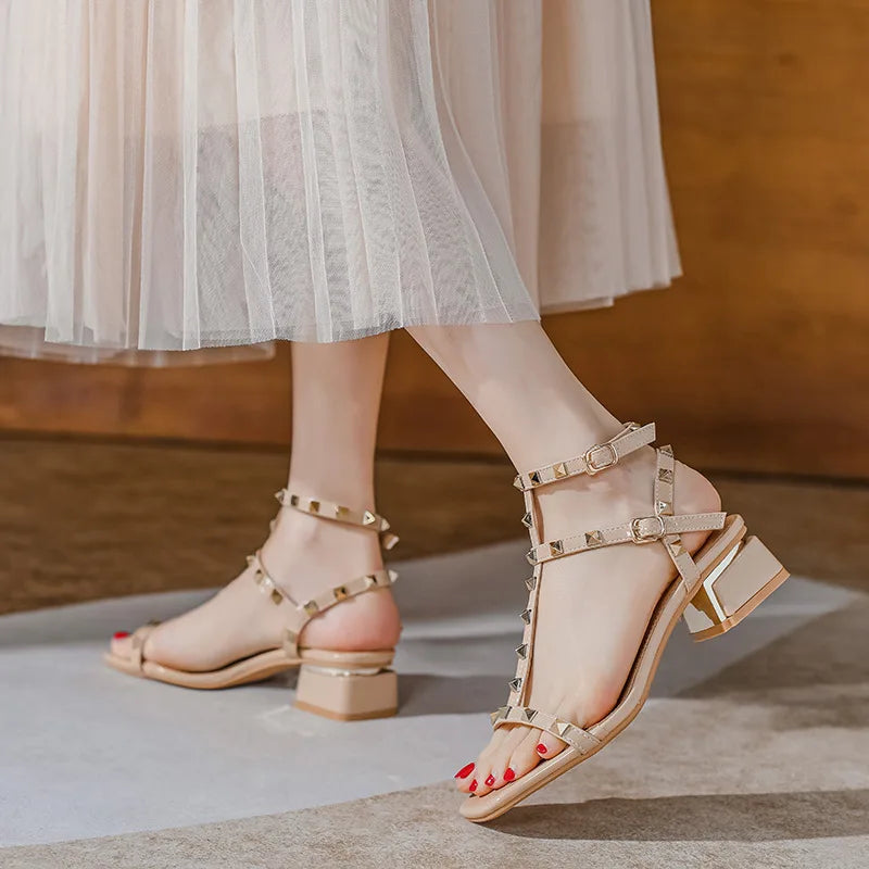 women's outerwear sandals ladies sexy high heels rivet design Occupation and Banquet style casual shoes
