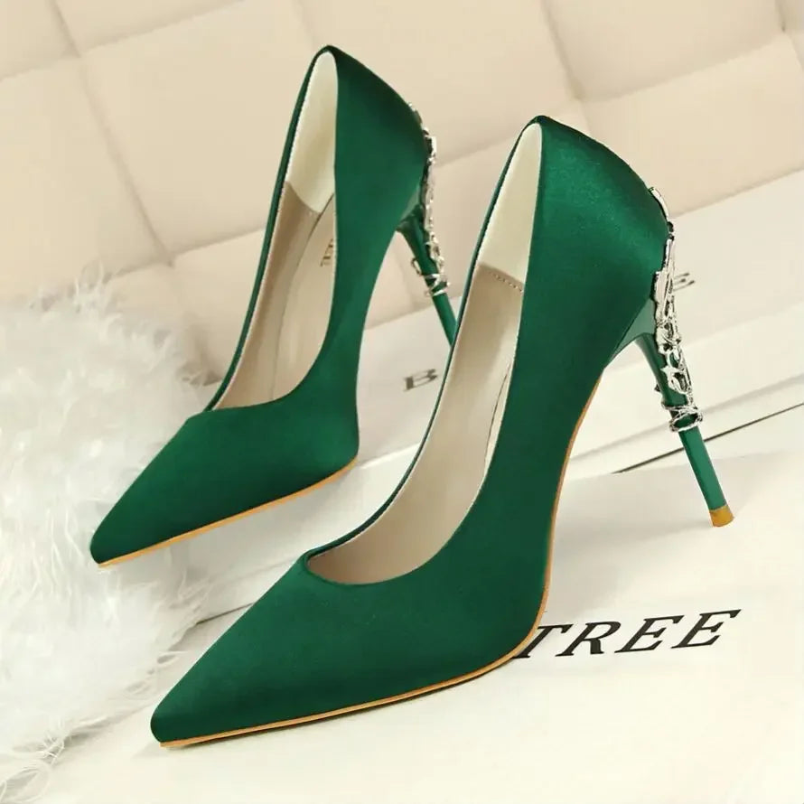 Women Shoes Spring Women Pumps Sequin Wedding Shoes Stilettos Metal Decoration Heels Natalia Home Fashion Natalia Home Fashion
