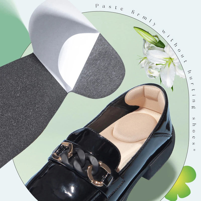 Memory Foam Insoles Women High-heel Shoes Insoles Anti-slip Cut able Insole Comfort Breathable Heel Protection Massage Shoe Pads