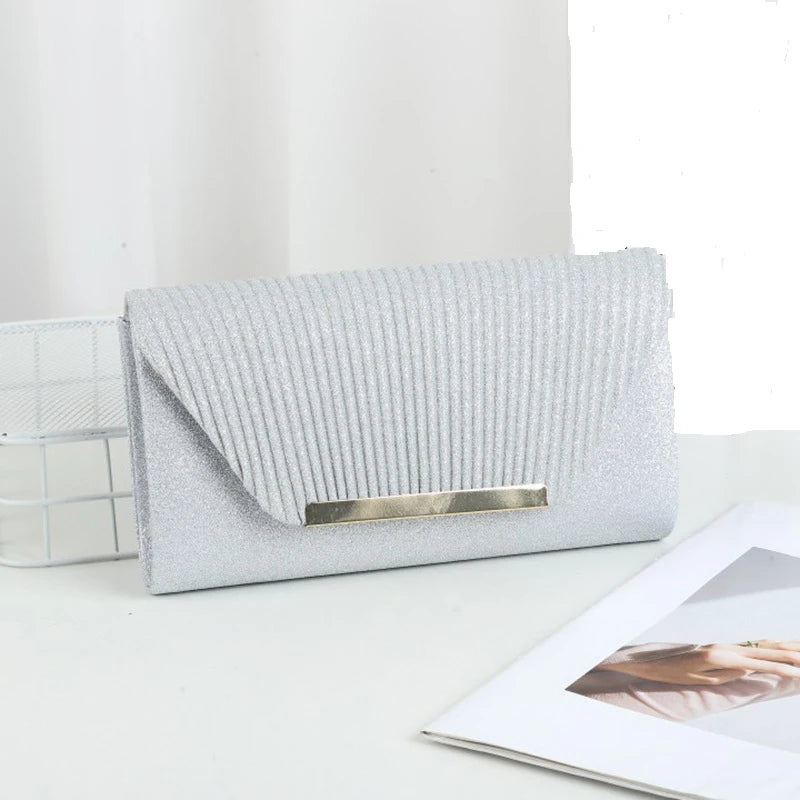 Fashion Elegant Clutch Bag Chain Dinner Bag Bride Bridesmaid Lady Handbag