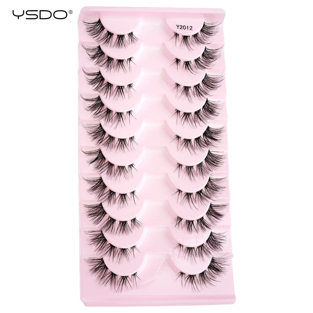 YSDO Natural Mink Eyelashes 3/6/10 Pairs Wispy Faux 3D Mink Lashes Short Fluffy Half False Eyelash Makeup Tools Cat Eye Lashes Natalia Home Fashion 10pairs-Y2012 Natalia Home Fashion