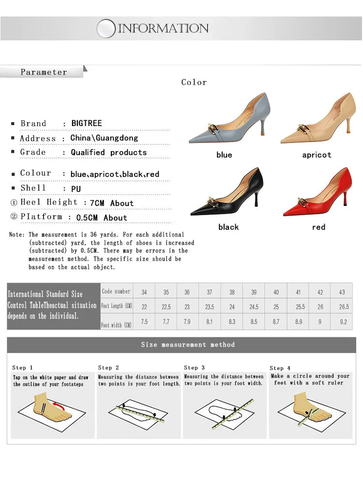 Elegant Women Pumps Metal Button Kitten Heels Women Shoes Stiletto Banquet Shoes Pointed High Heels