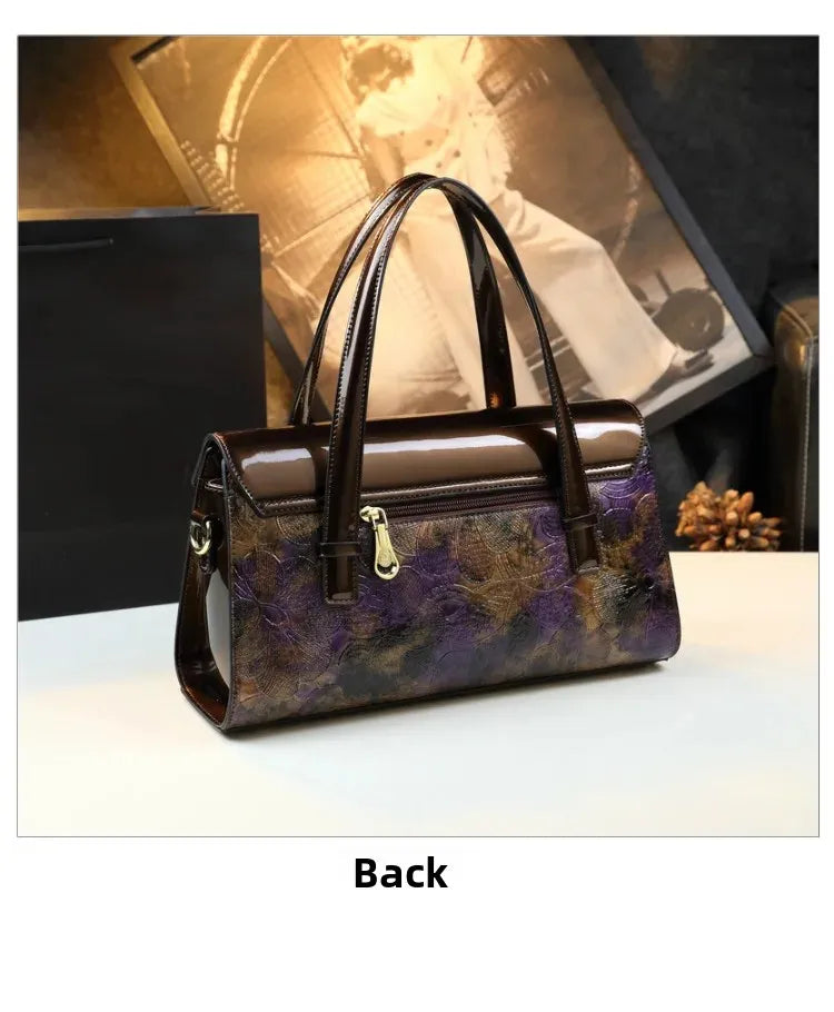 Fashionable Midlife Mom Handbag Soft PU Leather Women's Bag Elegant High-End Crossbody Handbag Polyester Lining