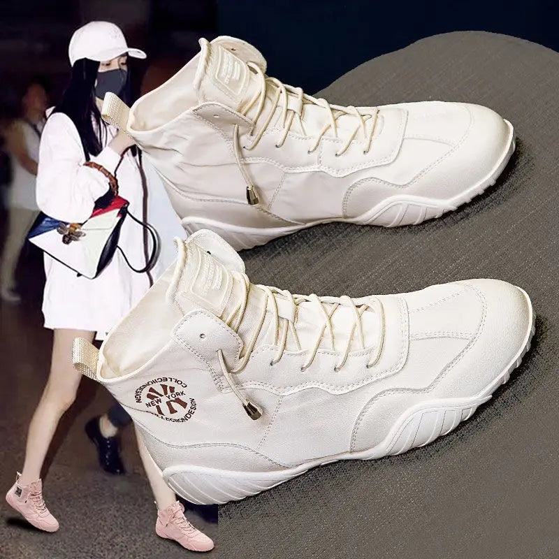 Spring Summer High-top Canvas Shoes Thin Breathable All-match Korean Shoes Trend Women Sneakers