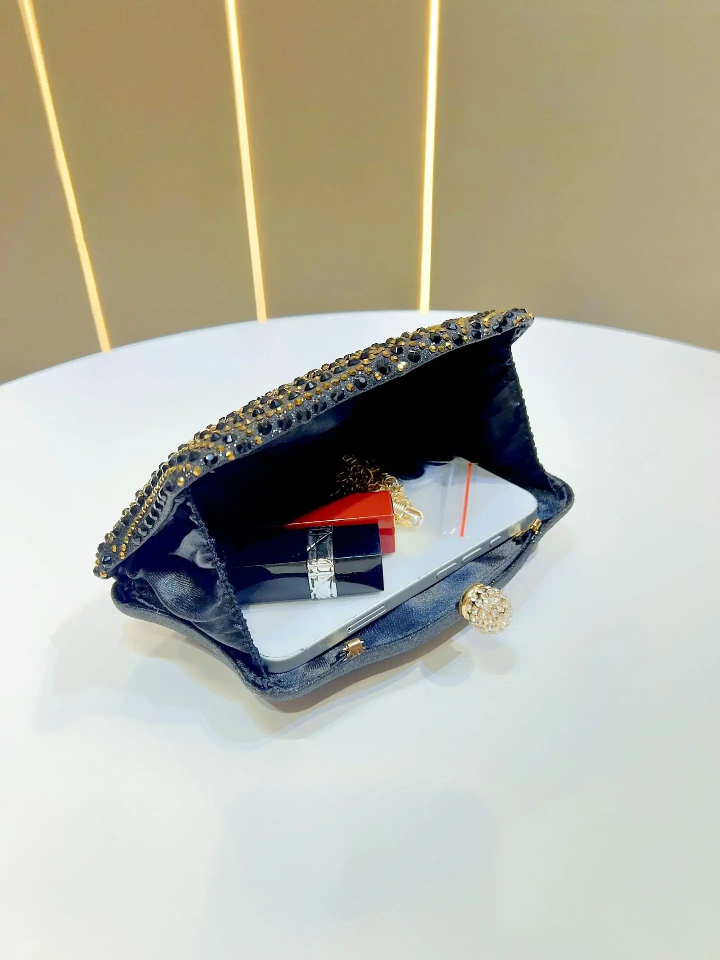 Women's Bags Women's Shiny Rhinestone Dinner Bags Can Be Matched With Dress Clutch Bags Fashion Temperament Elegant Clutch Bag