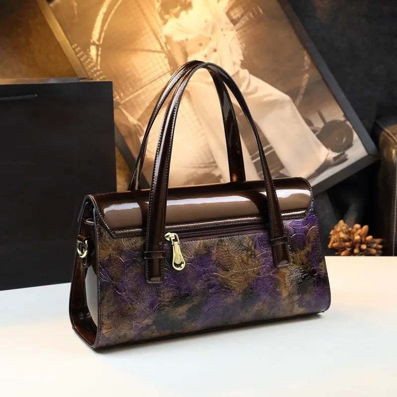 Fashionable Midlife Mom Handbag Soft PU Leather Women's Bag Elegant High-End Crossbody Handbag Polyester Lining