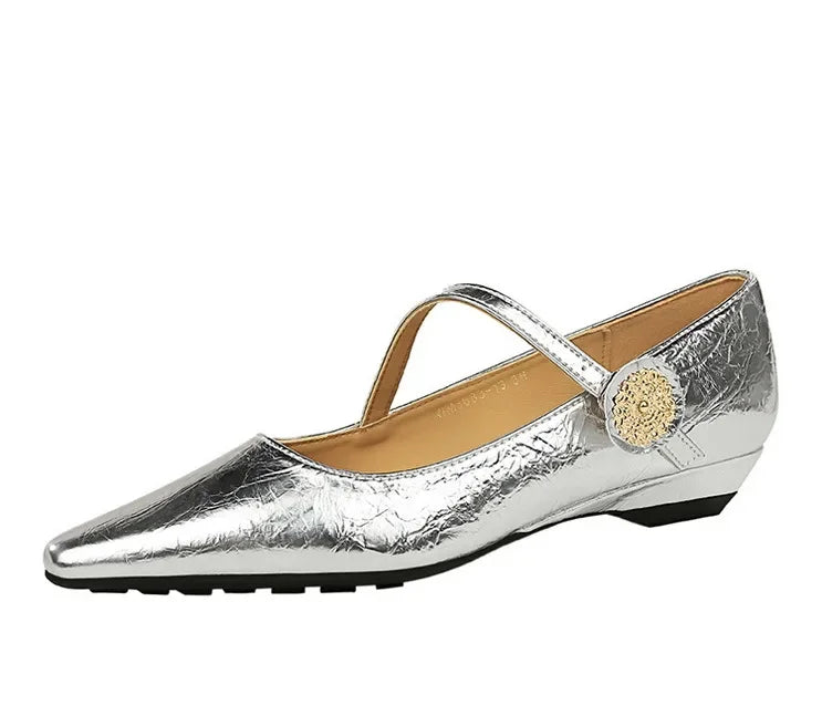 Spring Women's Shoes Classic Style Fashion Pointed Toe Daily Commuter Women's Mary Jane Party Ladies Shoes