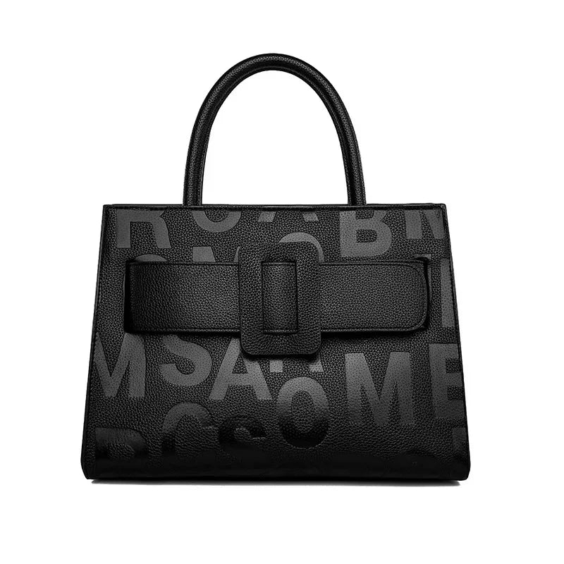 Bags for Women Trend Large-capacity Tote Bag, High Quality PU Leather Women's Retro Fashion Letter Handbag, Shoulder Bag