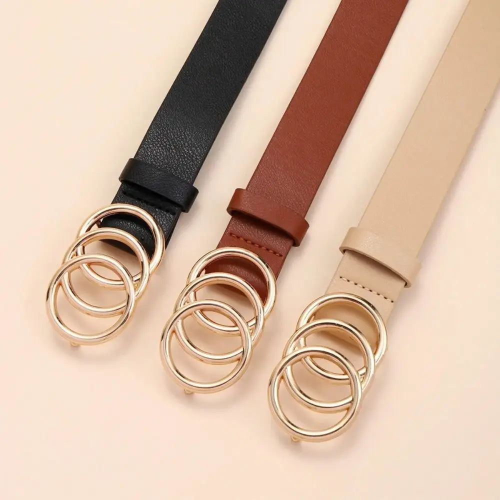 Waist Decoration Fashion Versatile Leather Stylish Belt Casual Luxury Design Slide Buckle Belt Simple Waistband For Women Girl Natalia Home Fashion Natalia Home Fashion