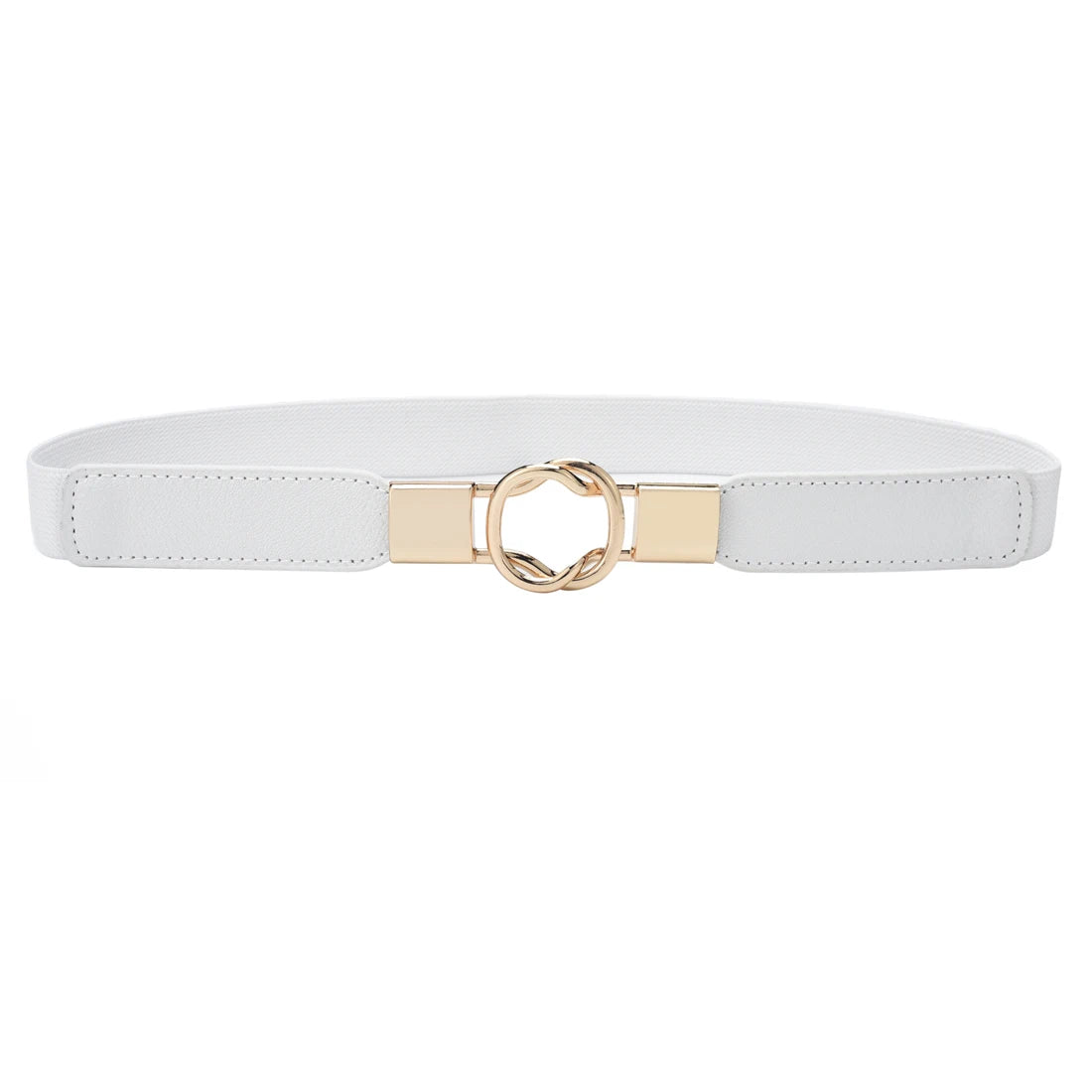 Women Skinny Stretchy Waist Belt for Dress Ladies Elastic Thin Belt Plus Size Natalia Home Fashion 75cm-Waist-75-100cm-Wide-3cm-2-White Natalia Home Fashion