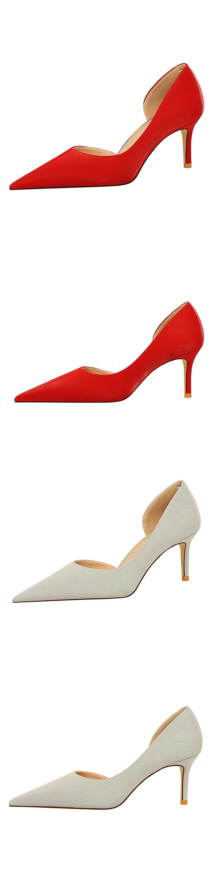 Women Medium Heels 7.5cm High Heels Lady Wedding Stiletto Low Heels Female Fetish Fashion Leather Office Party Event Shoes