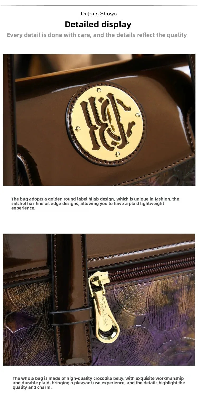 Fashionable Midlife Mom Handbag Soft PU Leather Women's Bag Elegant High-End Crossbody Handbag Polyester Lining