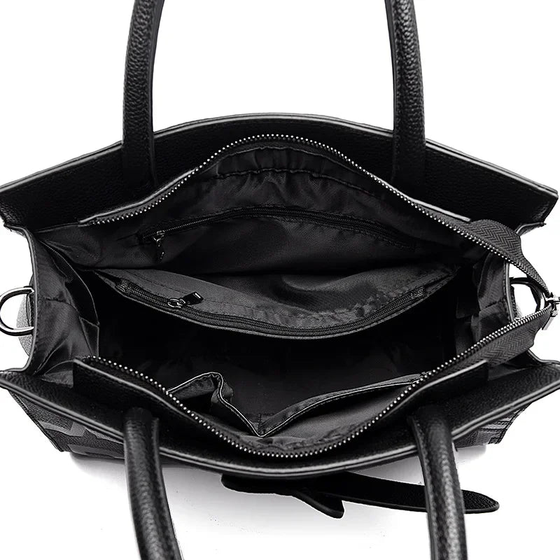 Bags for Women Trend Large-capacity Tote Bag, High Quality PU Leather Women's Retro Fashion Letter Handbag, Shoulder Bag