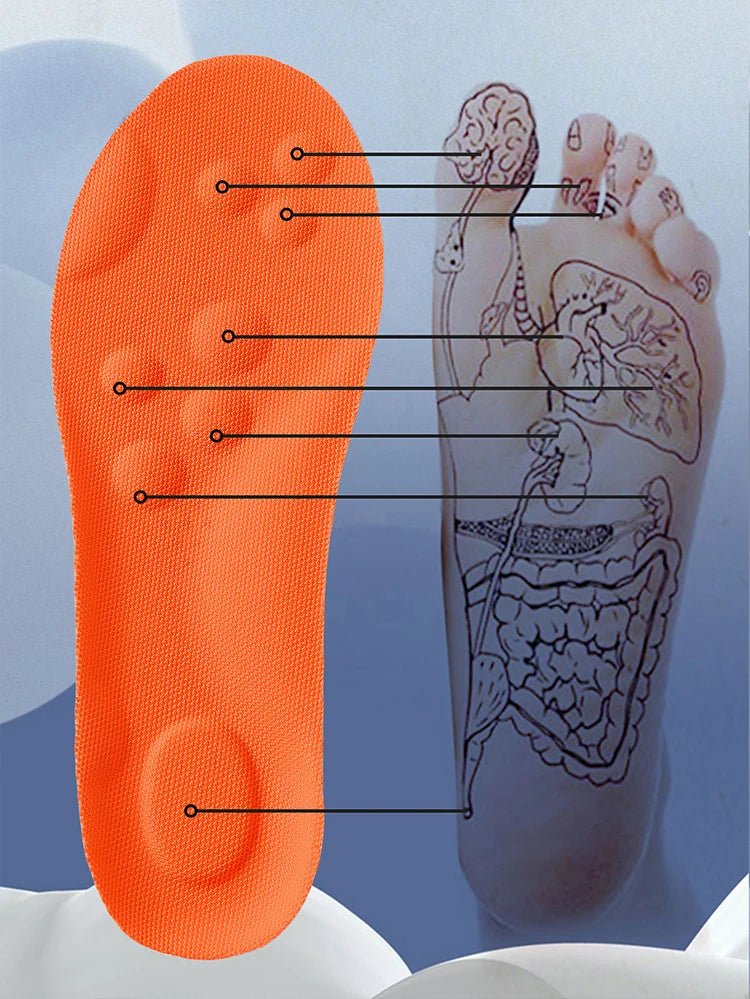 1/2/4pairs Latex Sport Insoles Soft High Elasticity Shoe Pads Orthotic Breathable Shock Absorption Cushion Arch Support Insole