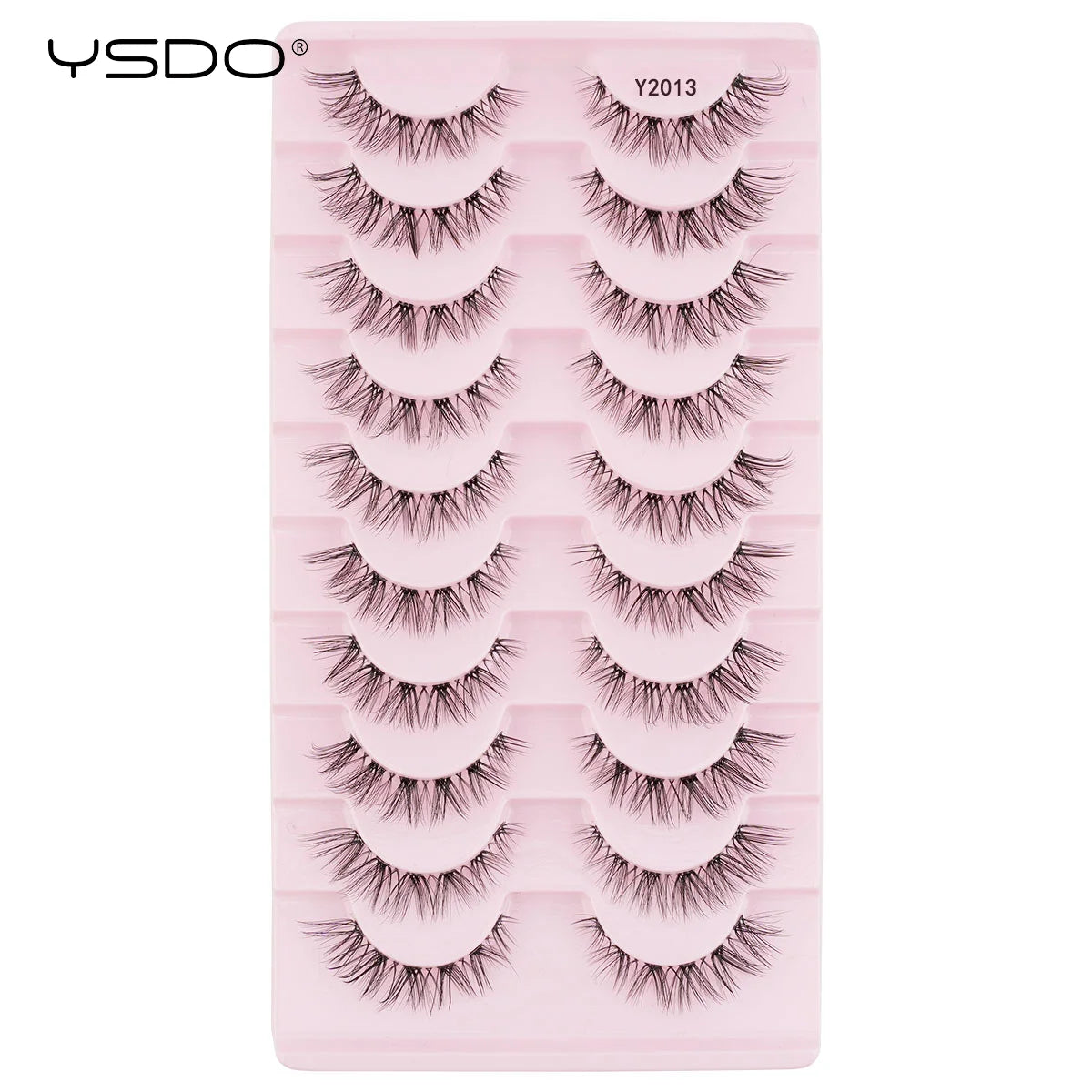 YSDO Natural Mink Eyelashes 3/6/10 Pairs Wispy Faux 3D Mink Lashes Short Fluffy Half False Eyelash Makeup Tools Cat Eye Lashes Natalia Home Fashion 10pairs-Y2013 Natalia Home Fashion