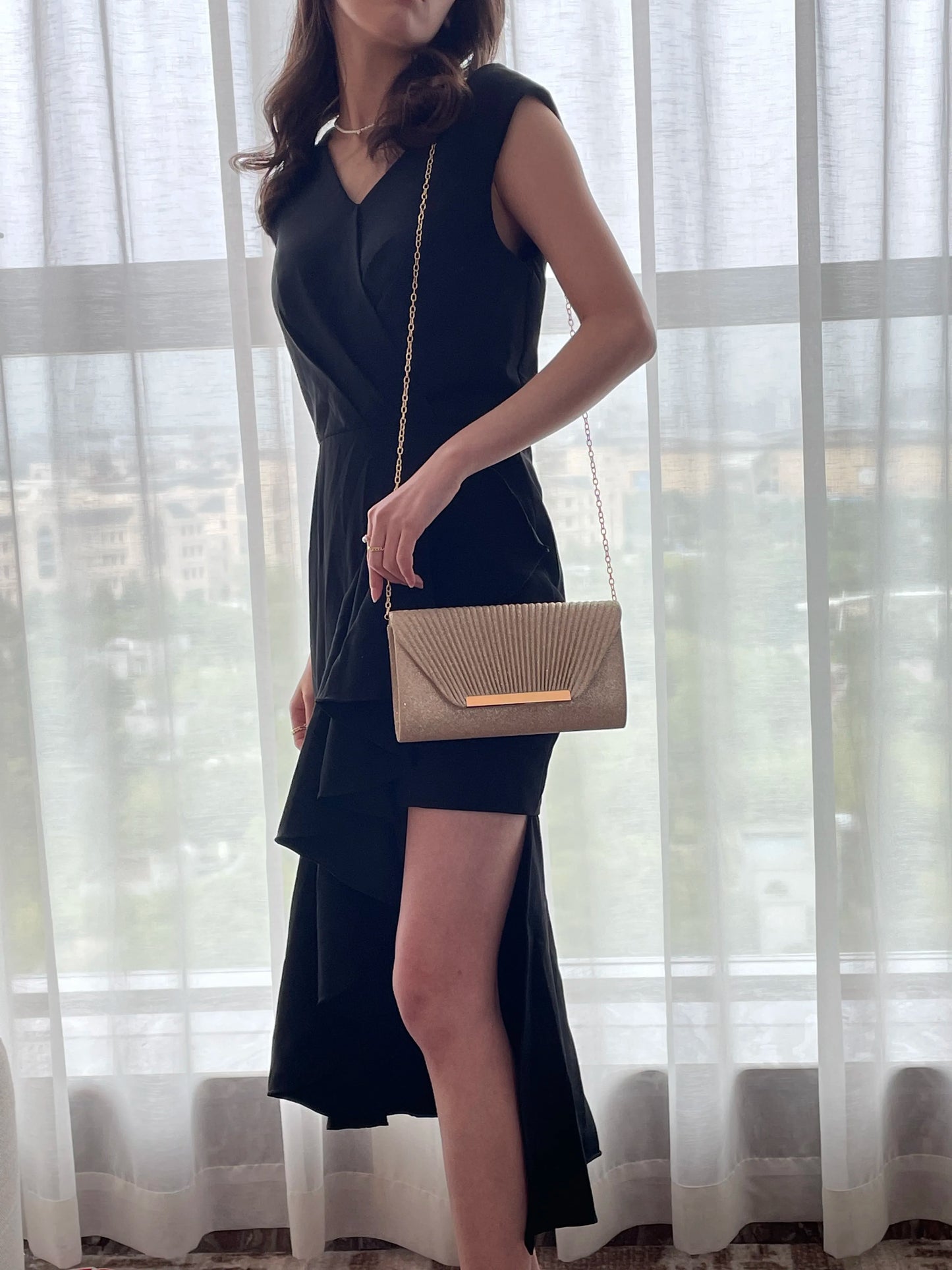 Fashion Elegant Clutch Bag Chain Dinner Bag Bride Bridesmaid Lady Handbag