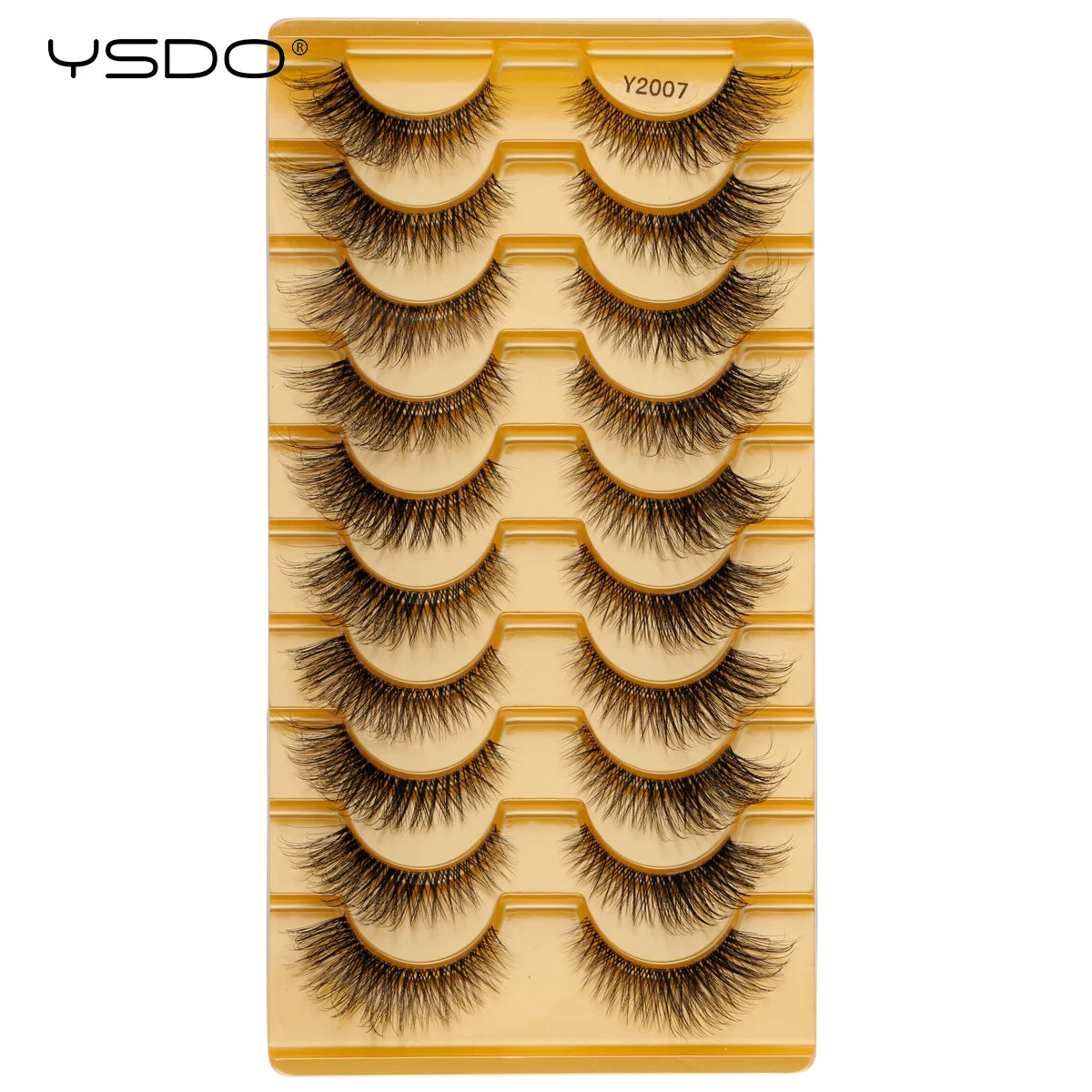 YSDO Natural Mink Eyelashes 3/6/10 Pairs Wispy Faux 3D Mink Lashes Short Fluffy Half False Eyelash Makeup Tools Cat Eye Lashes Natalia Home Fashion 10pairs-Y2007 Natalia Home Fashion