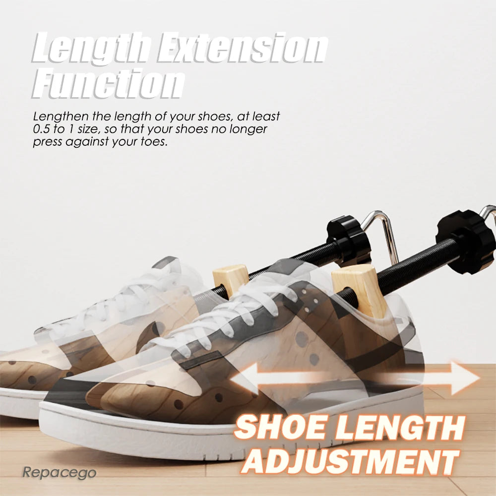1/2 Pc Wooden Shoe Trees Adjustable Shoe Stretcher Expander Women Unisex Length Width shoes Extender Keeper Heels