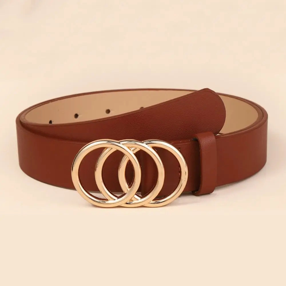 Waist Decoration Fashion Versatile Leather Stylish Belt Casual Luxury Design Slide Buckle Belt Simple Waistband For Women Girl Natalia Home Fashion Natalia Home Fashion