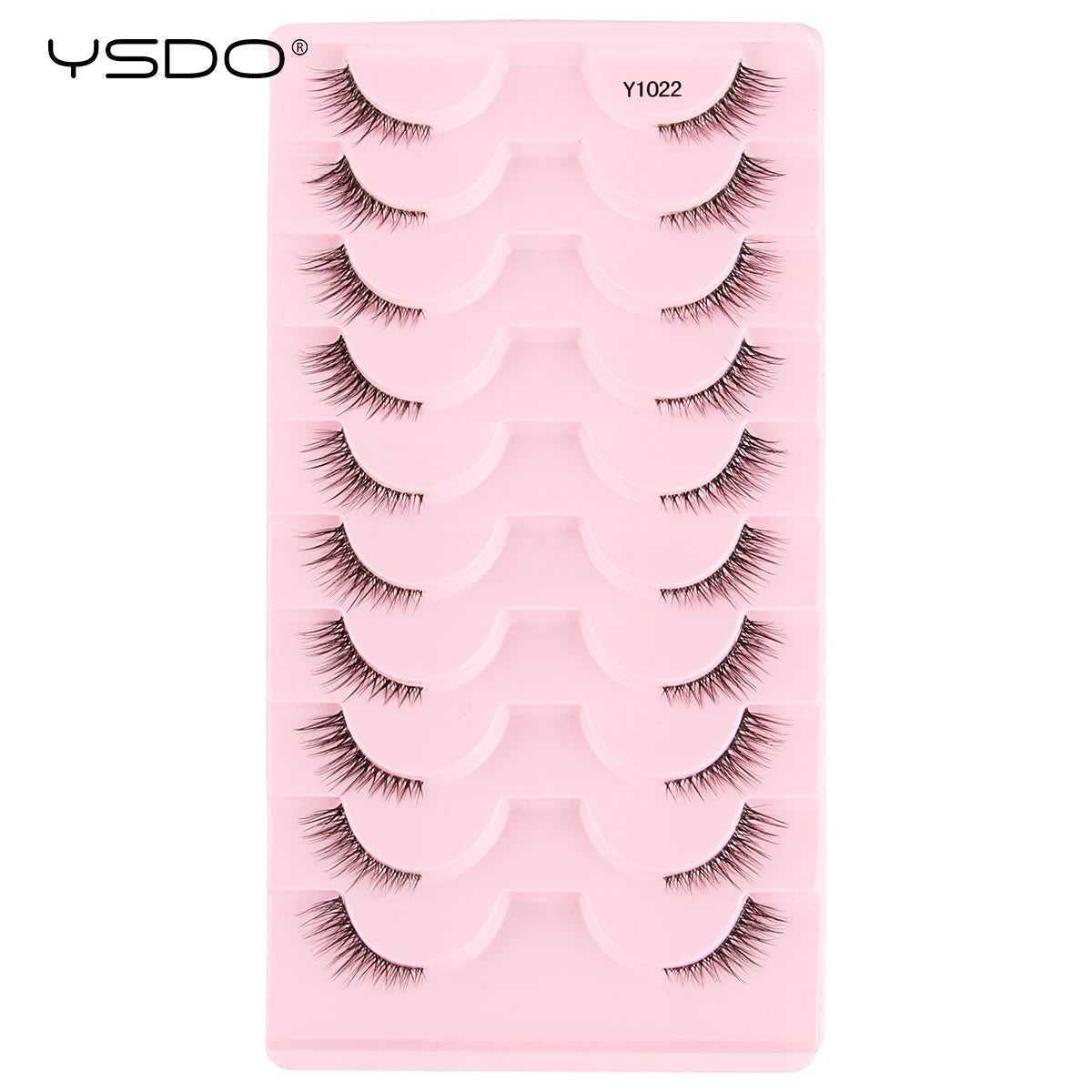 YSDO Natural Mink Eyelashes 3/6/10 Pairs Wispy Faux 3D Mink Lashes Short Fluffy Half False Eyelash Makeup Tools Cat Eye Lashes Natalia Home Fashion 10pairs-Y1022 Natalia Home Fashion