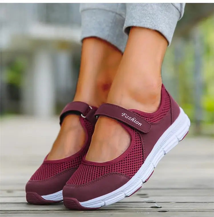 Fashion Women's Sneaker Comfortable Ladies Shoes Mesh Fabric Sneaker Women Platform Tennis Casual Sneaker Woman