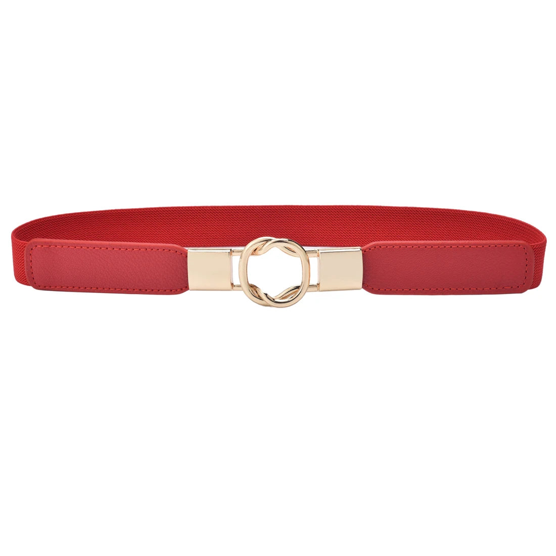 Women Skinny Stretchy Waist Belt for Dress Ladies Elastic Thin Belt Plus Size Natalia Home Fashion 85cm-Waist-85-125cm-Wide-3cm-2-Red Natalia Home Fashion