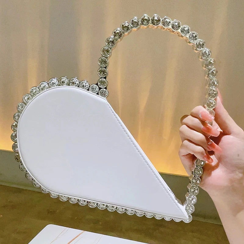Mini Heart Shape Evening Bag Trendy Party Clutch Purse Women's Elegant Handbags For Party Prom
