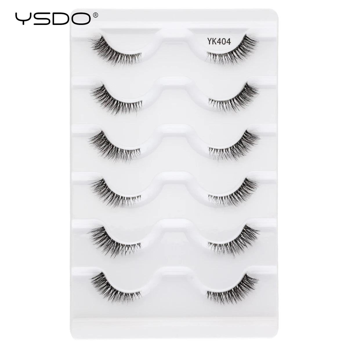 YSDO Natural Mink Eyelashes 3/6/10 Pairs Wispy Faux 3D Mink Lashes Short Fluffy Half False Eyelash Makeup Tools Cat Eye Lashes Natalia Home Fashion 6pairs-YK404 Natalia Home Fashion