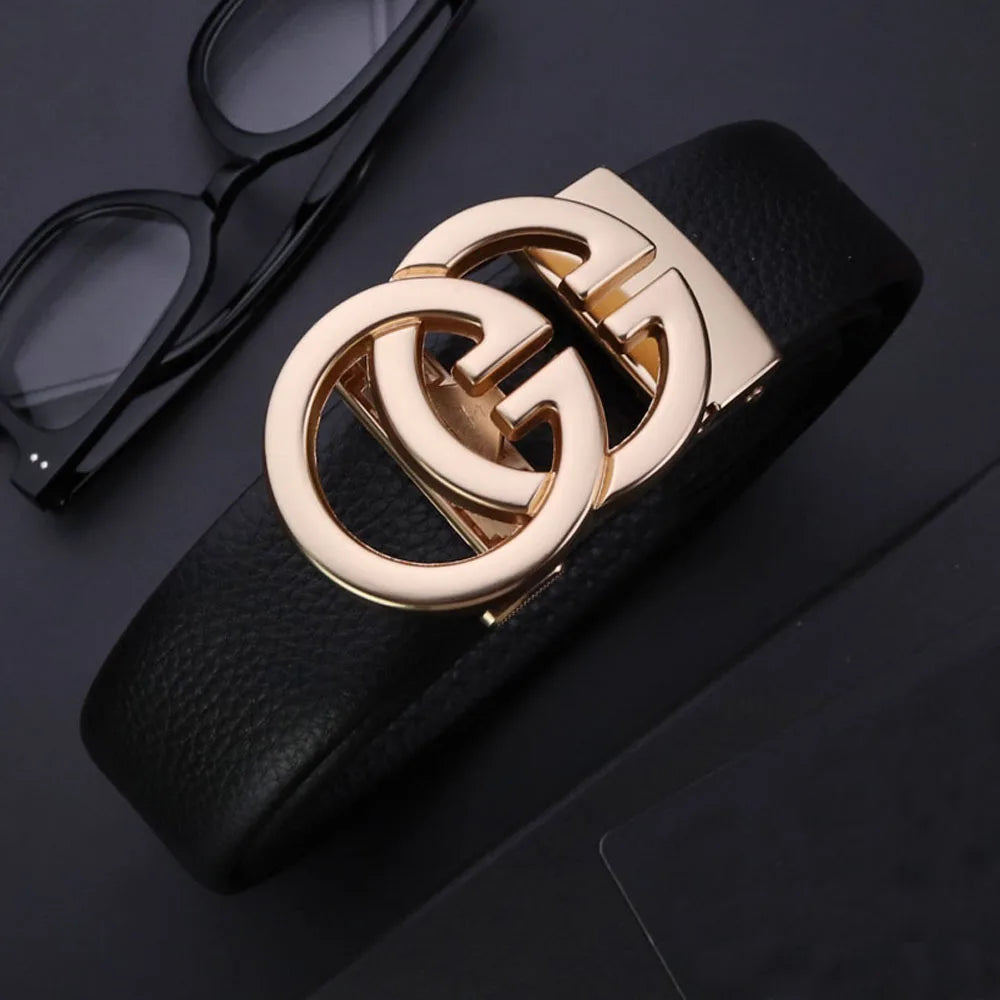 Business Men Belts Luxury Brand Famous Genuine Leather Male Belts for Women High Quality Designers Double G Buckle jeans Strap Natalia Home Fashion Natalia Home Fashion