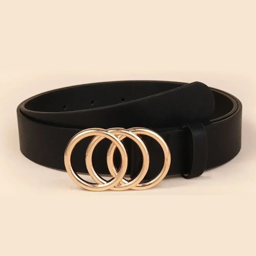 Waist Decoration Fashion Versatile Leather Stylish Belt Casual Luxury Design Slide Buckle Belt Simple Waistband For Women Girl Natalia Home Fashion black Natalia Home Fashion