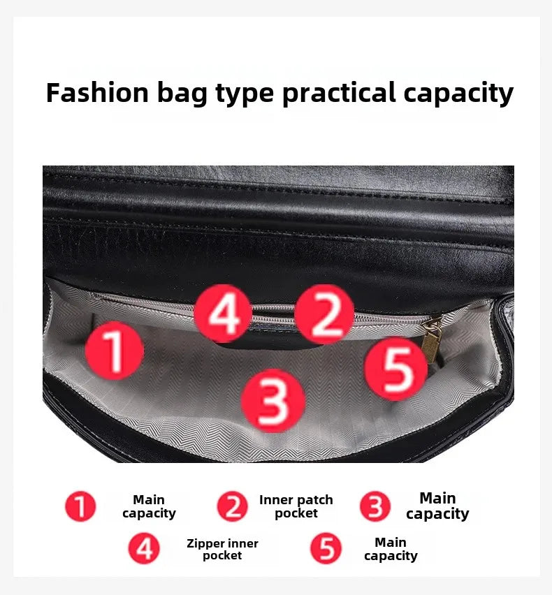 Chic Argyll Women's Crossbody Bag Trendy Autumn/Winter Vintage High-End Feel Versatile Small Square Bag