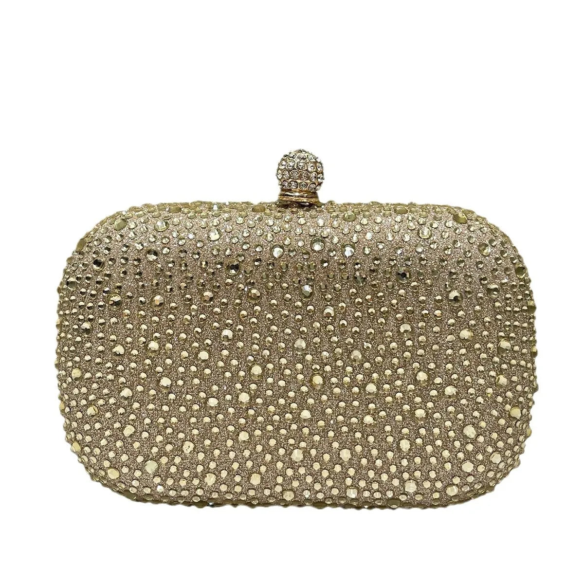 Women Rhinestone Purse Women's Round Box Shaped Evening Bags Elegant Formal Party Stylish Ladies Handbag Silver Clutch